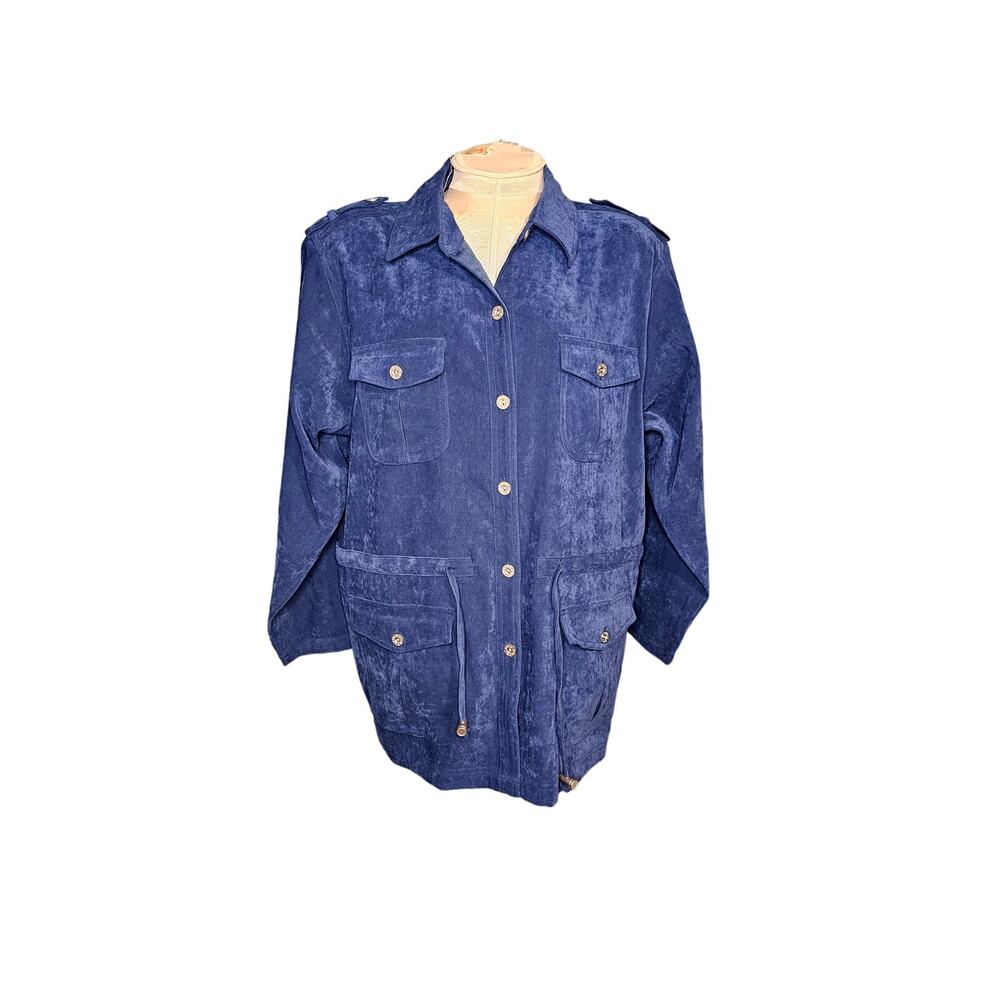 Vintage denim & co faux suede jacket large‎